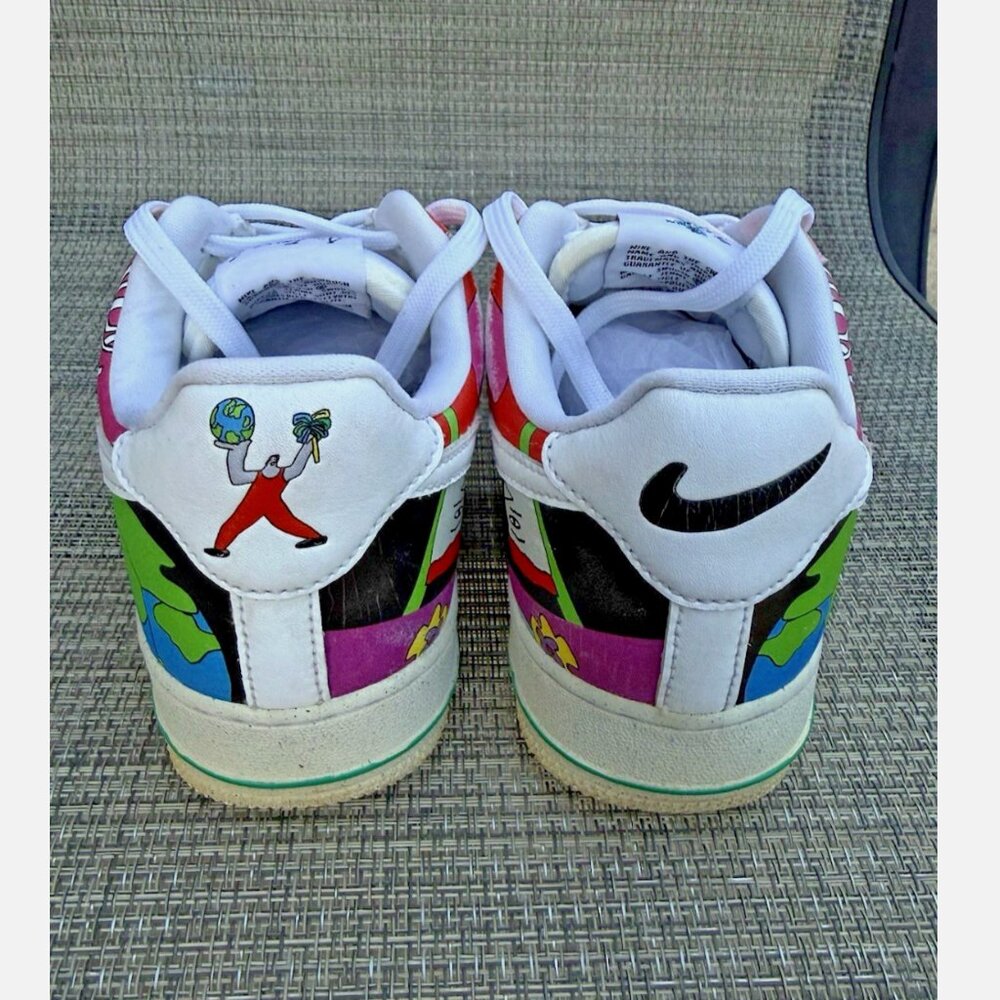 Nike Ruohan Wang x Air Force 1 Low Fly Leather Sneakers CZ3990-900 Unisex Sz 6.5 - Picture 6 of 16